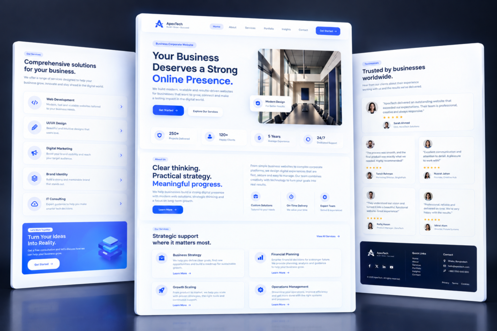 Business croporate wordpress website
