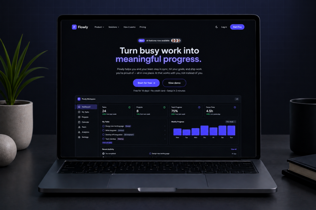 Saas Product landing page